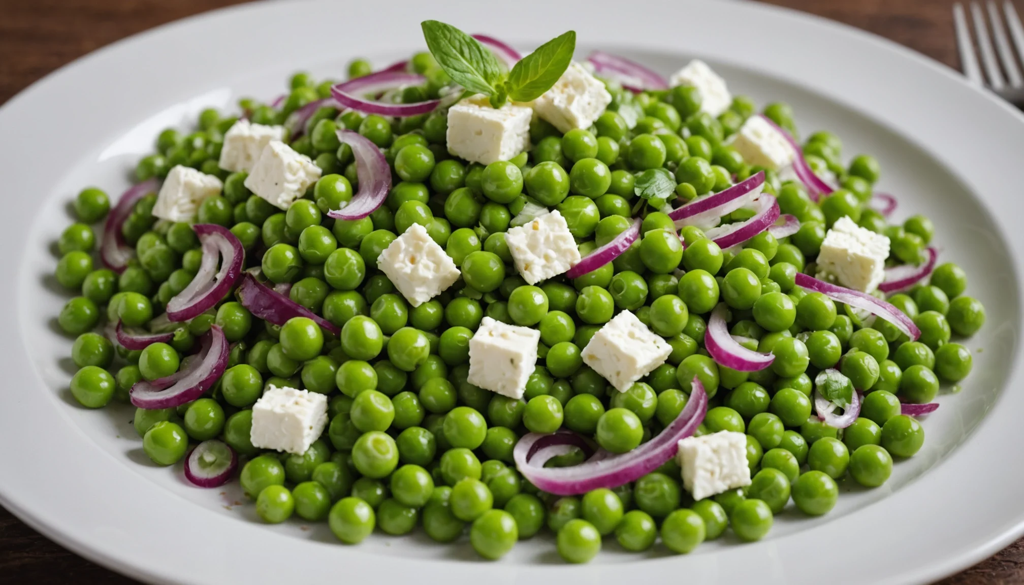 Descubre la frescura: la ensalada de petit pois y feta que fascina en la gastronomía