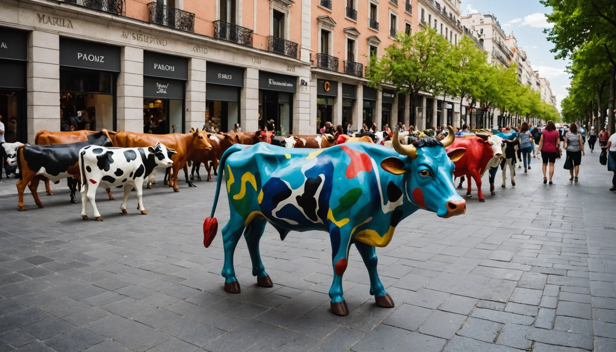 Entre arte y cultura: el fenómeno de las vacas Madrid inunda la ciudad